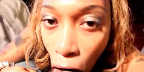 HD QUALITY Amateur 19 yr old Black Teen Gives Messy Blowjob (Nestee Shy)