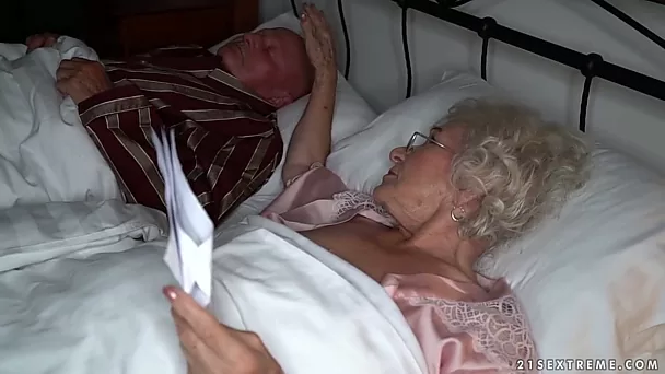 Granny Norma is cheating on her husband with young hot lover